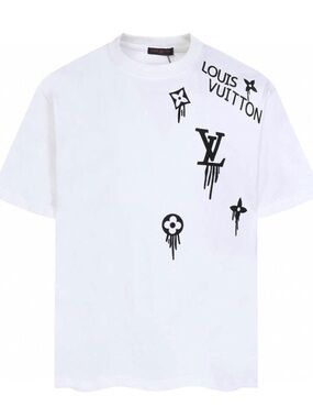 Louis Vuitton White Embossed Monogram Crewneck Tee